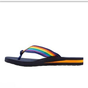 L.L. Bean Pride Sandals Size 8 Women's Original Maine Isle Flip-Flops, Motif